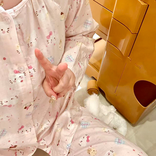 100%全棉A类双层纱睡衣女新款纯棉婴儿棉纱布长袖长裤家居服套装