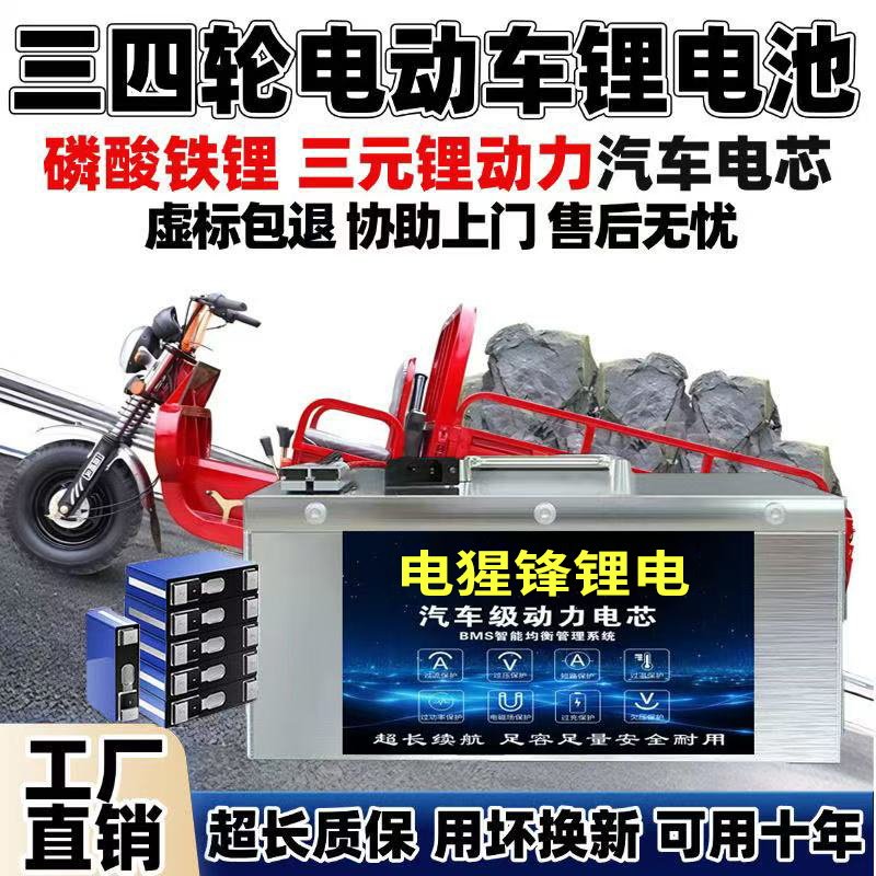 三四轮摆摊电动车三元锂电池