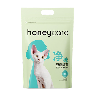 honeycare好命家净味豆腐猫砂除臭无尘结团12包囤货装好命天生