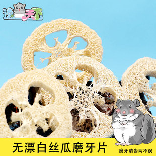 磨牙用品原味丝瓜络龙猫兔子豚鼠磨牙片清洁牙齿磨臼齿5片装