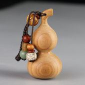 简约个性 创意礼品 汽车钥匙扣 男女款 正宗桃木无油漆 葫芦挂件