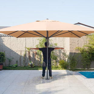 户外遮阳伞庭院中柱伞别墅花园商用景区露天保安亭摆摊大型太阳伞