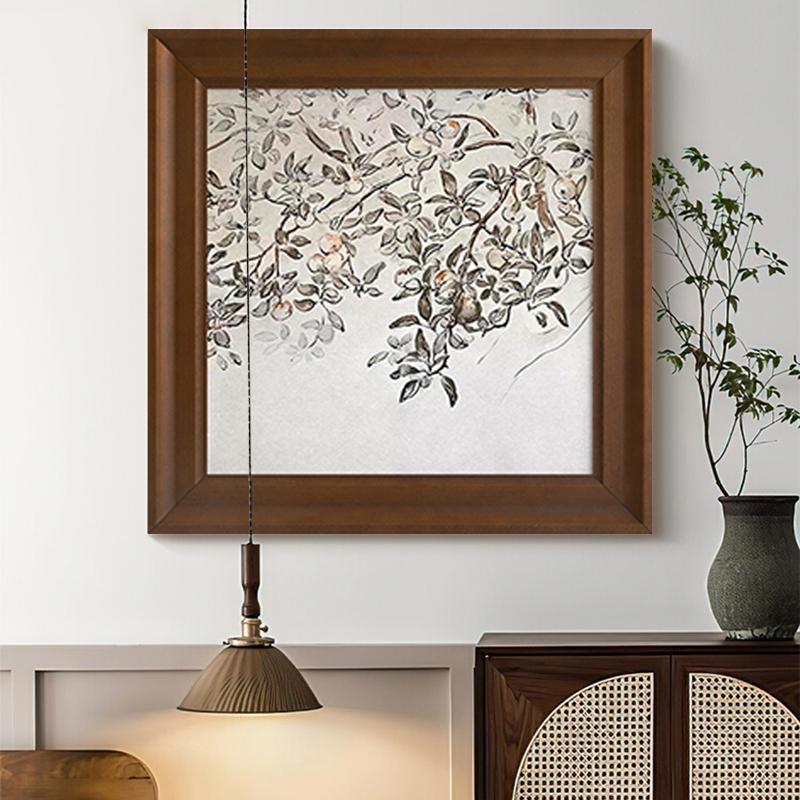 中古装饰画  苹果树古风美式复古玄关客厅挂画美拉德小众卧室壁画图片