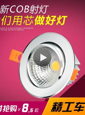 帆朗cob射灯嵌入式led筒灯天花灯客厅3W5W12W20W猫眼灯牛眼灯孔灯