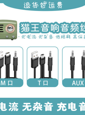 猫王aux音频线小王子电脑充电线