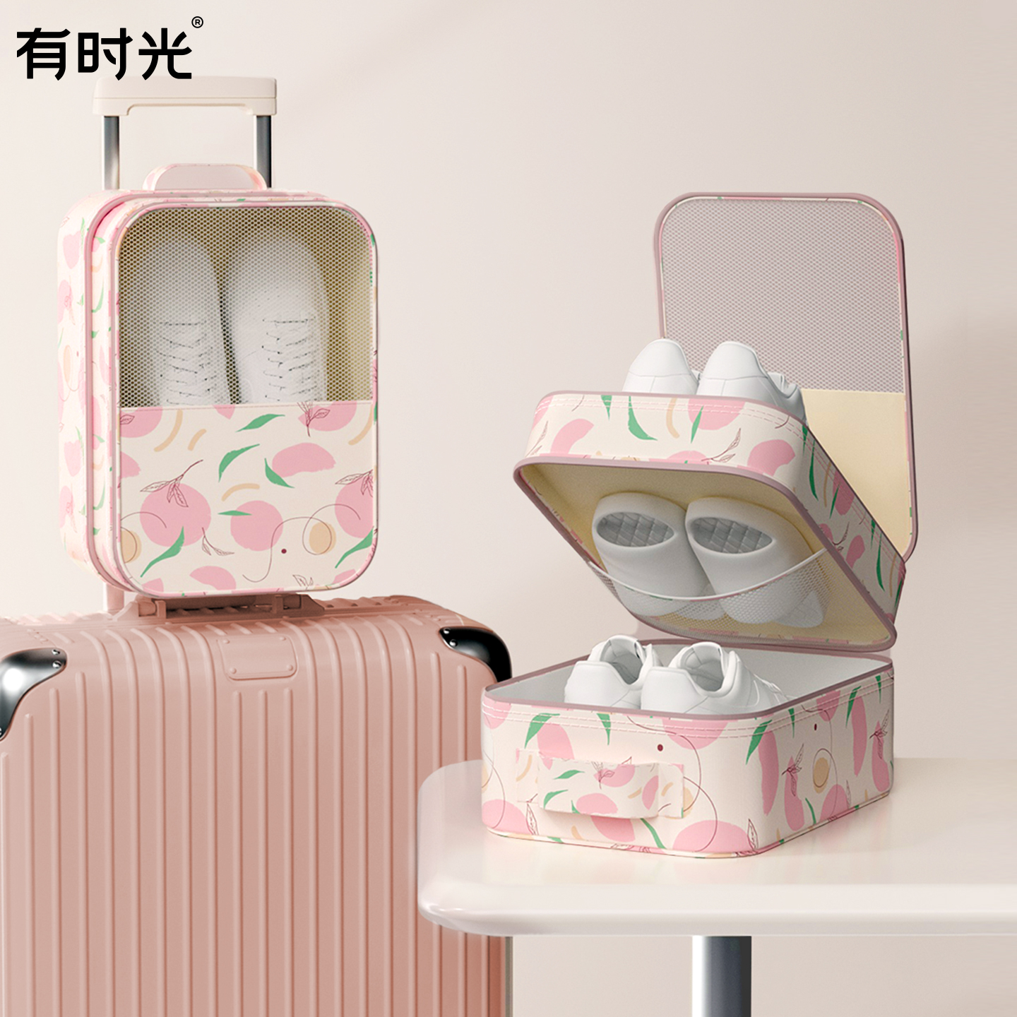【自播】旅行鞋子收纳袋三层便携式出差旅游装鞋袋分装整理防尘