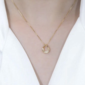 日韩国简约时尚 满钻钛钢项链女精致百搭ins冷淡风锁骨链网红颈链