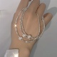 小众设计感碎银几两珍珠脚链2024新款 高级感轻奢波光粼粼脚环 爆款