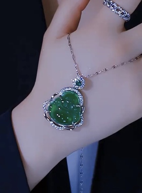 2026年新款潮小众设计感弥勒佛钛钢项链女气质轻奢不褪色个性颈链