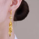 个性 百搭显脸瘦耳坠长款 耳饰 潮气质麦穗流苏耳环女时尚 2025年新款