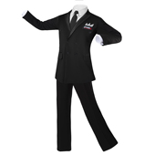 现货弹力外套加里布双层双排扣戗驳领色丁领表演摩登舞比赛服长袖