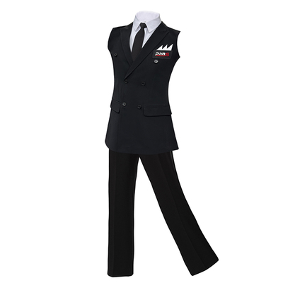 男士弹力双排扣表演舞服