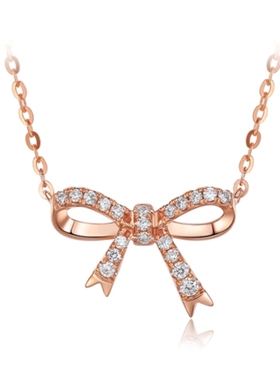 18K金蝴蝶结项链小红书