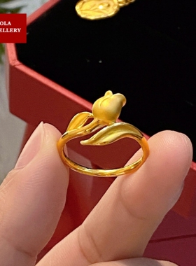 气质郁金香戒指复古浪漫