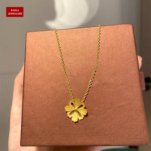 18K金花韵格桑花项链小香风