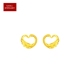 18K金天鹅心形耳钉 女纯银镀黄金色爱心耳环耳饰情人节时尚 礼物潮
