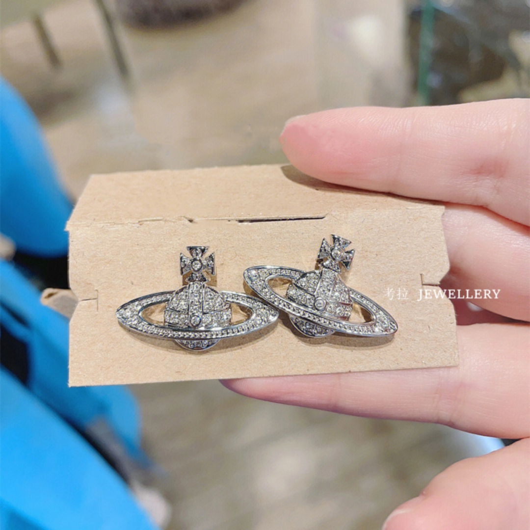经典钻石星球耳环大后纯银经典