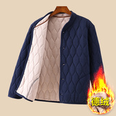 中老年男士 男打底棉袄 套装 冬装 德绒棉衣老人爷爷轻薄扣子棉服棉裤