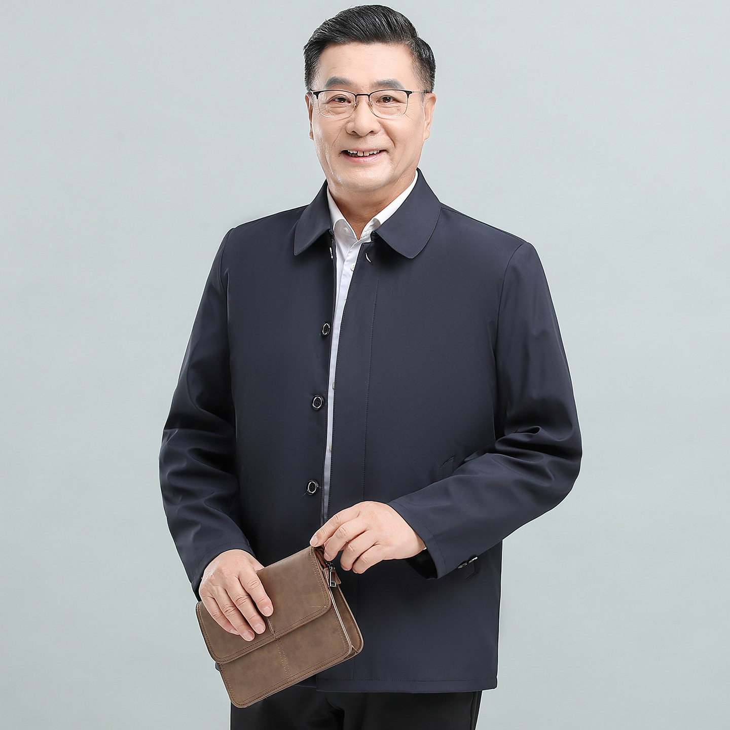 秋季外套男款商务休闲行政夹克男图片