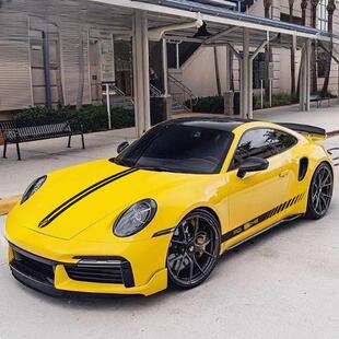 适用于保时捷911车贴拉花992卡雷拉 饰引擎盖侧裙彩贴纸 Targa改装