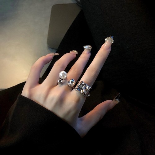 仿珍珠液态戒指女尾戒个性时尚