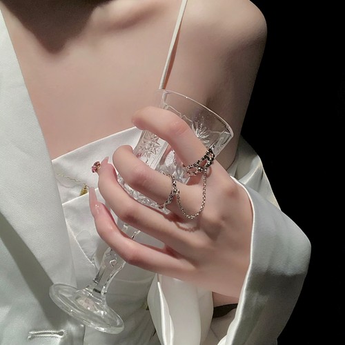 小众设计感戒指女ins潮尾戒