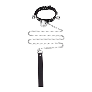 铃铛项圈女颈带链子黑色颈圈choker锁骨链皮质颈环项链脖圈颈链