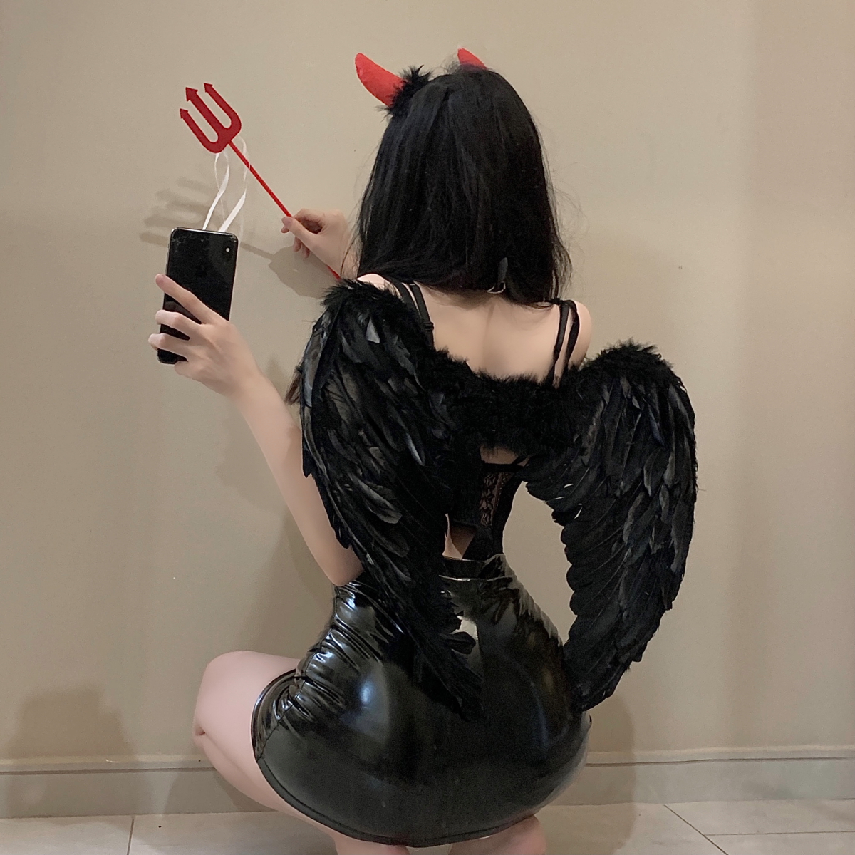天使恶魔翅膀万圣节cos