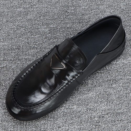 一脚蹬皮鞋男款2025新款秋季百搭