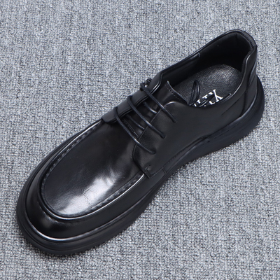 软底系带皮鞋男款通勤黑色商务鞋