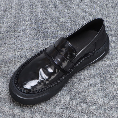 一脚蹬男鞋秋季2025新款头层牛皮