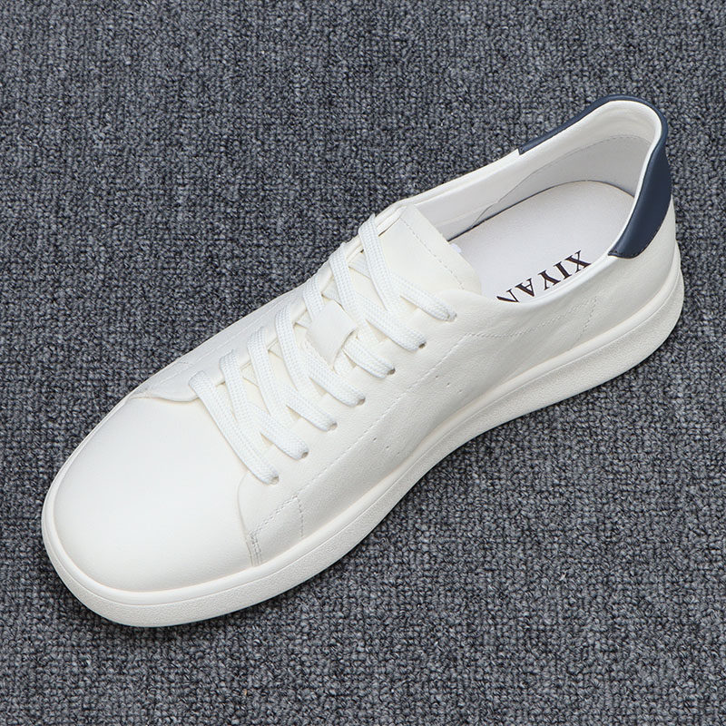 男士小白鞋2025新款轻便软底百搭休闲鞋男款夏季透气镂空真皮板鞋