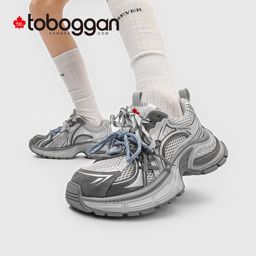 toboggan加拿大雪橇2026春季新款厚底网面女鞋百搭老爹鞋运动休闲