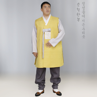 延边定制新款改良男装/新郎韩服短款马甲/主持人演讲礼服/E100225