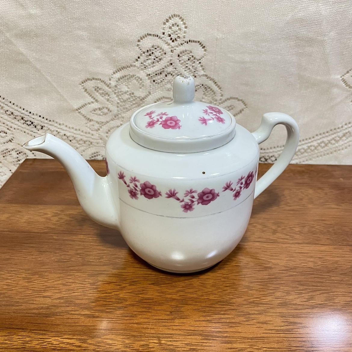 70年代文革瓷茶壶老瓷器老物件怀旧道具装饰养生品茗景德镇老瓷壶