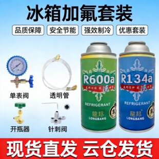 冰箱冰柜氟利昂R134a制冷剂R600a雪种汽车空调冷媒加氟工具套装