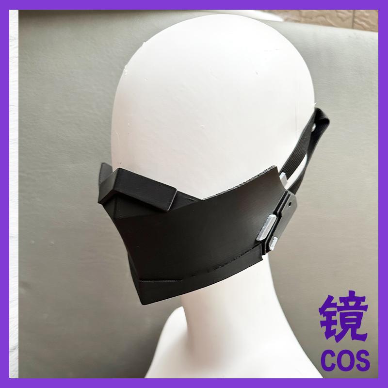 碧蓝档案/蔚蓝档案錠前纱织面具口罩cos道具定做武器光环