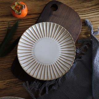 日式手工粗陶餐具套装组家用复古餐碗盘子加大汤面碗米饭碗沙拉碗
