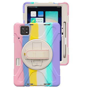 喜门红 适用小米平板6pro保护套平板6保护壳23043RP34C外壳11英寸平6代全包pad6套防摔带笔槽横竖支撑防弯套