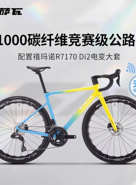 萨瓦SAVA公路自行车R7170电子变速纯油碟赛车猎鹰SLR7全碳纤维