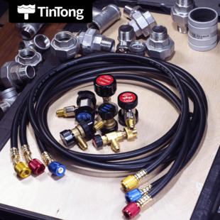 汽车空调加氟快速接头冷媒开瓶器加氟管转接头加氟压力表工具配件