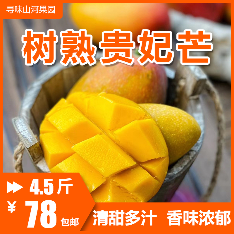 【已下架】海南树上熟贵妃芒自然熟红金龙芒果新鲜芒果采摘5包邮