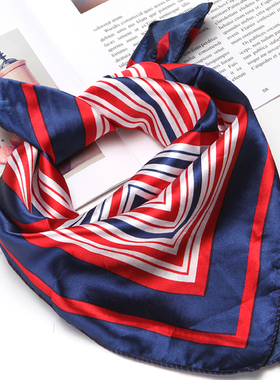 小领巾小方巾女士小丝巾披肩春秋新款百搭白领职场围巾女春季丝巾