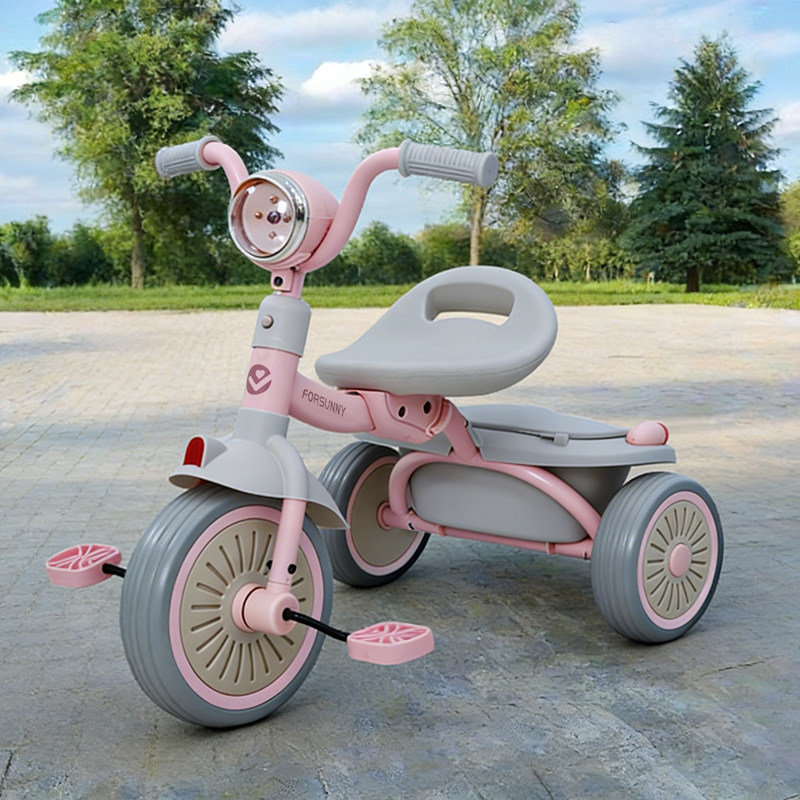 儿童三轮车1到3岁小孩脚蹬自行车可折叠脚踏车宝宝单车幼儿园童车