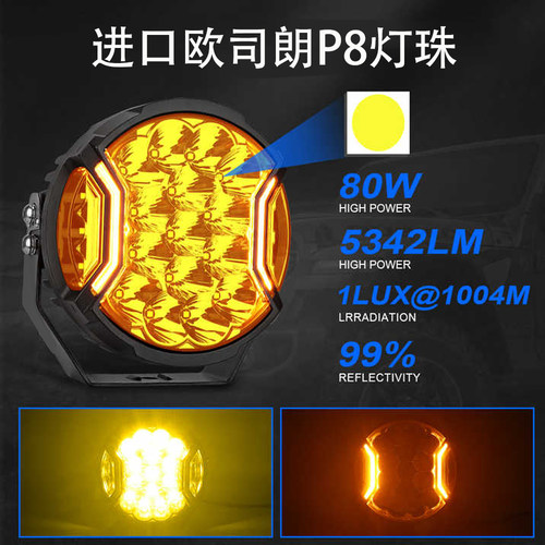 汽车LED越野车改装探照灯
