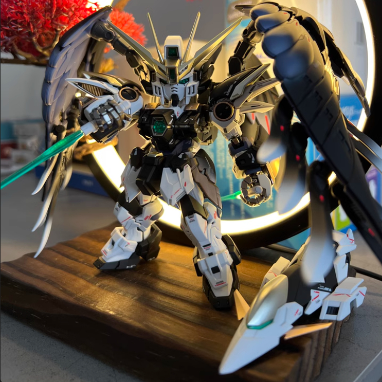 万代 MGSD飞翼零式 飞翼高达零式EW 黑天鹅配 改色 掉毛拼装模型