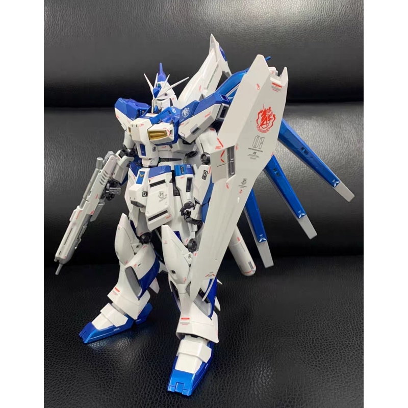 万代MG 1/100 RX-93-ν2 Hi-ν 海牛高达Ka卡板 拼装模型代工改色