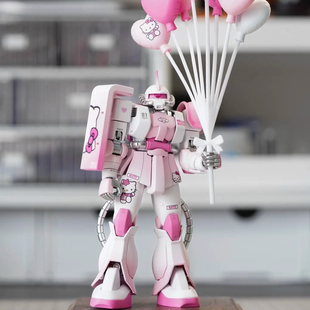 万代 MG HG MS-06S CHAR S  夏亚红扎古粉色配色代工上色模型拼装