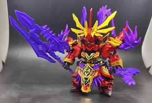 万代 三国高达创杰传 SD 吕布新安洲 赤兔马 拼装 精细重涂