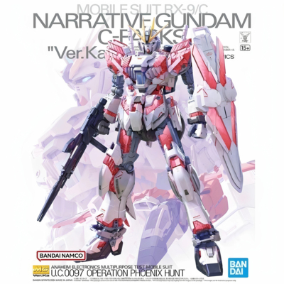 现货 万代 MG 1/100 Narrative NT高达 叙述高达 C装备Ka卡版拼装